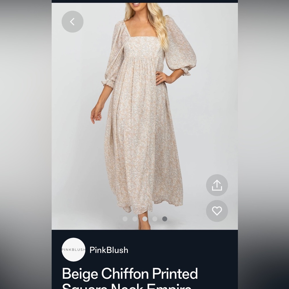 Pink blush maternity dress- size Medium